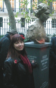 Susan Waters at the Noor Inayat Khan Memorial